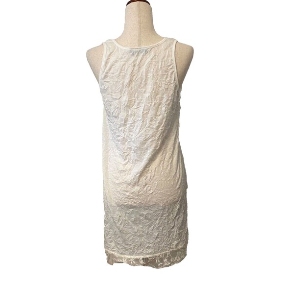 SURREALIST Women's L Slip Dress Tunic Tank Lacey USA Made Boho Chic Y2K Ivory - Picture 5 of 8